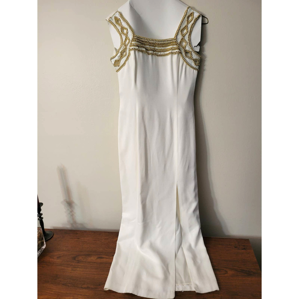 Vintage White Prom Dance Gala Brides Dress-6P
